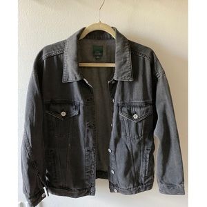 Black denim jacket